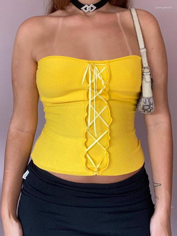 Women' Tanks Whatiwear 2023 Trend Yellow Bandage Wrap Streetwear Undershirt Sleeveless Y2K Summer Slim Casual Beach Sexy Sweet Girl Tops
Women' Tanks Whatiwear 2023 Trend Yellow Bandage Wrap Streetwear Undershirt Sleeveless Y2K Summer Slim Casual Beach Sexy Sweet Girl Tops