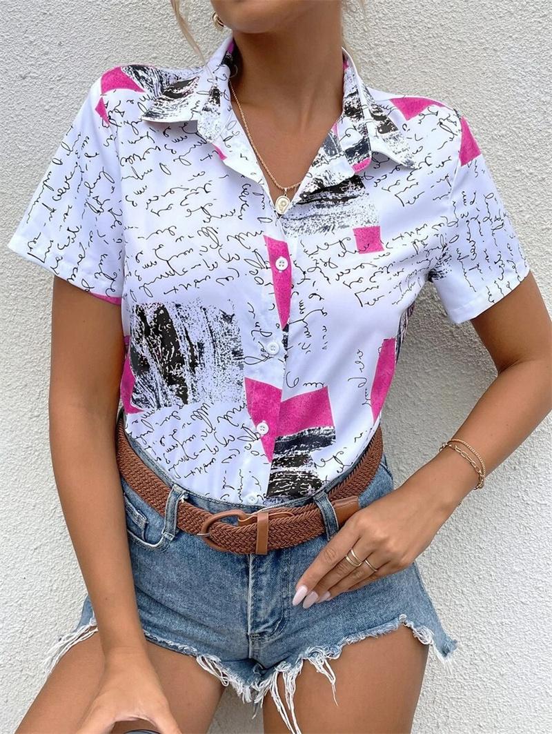 Women' Blouses Fashion Graphics Print Single-breasted Cardigan Shirt Female Casual Streetwear Summer Lapel Short Sleeve Blouse Women, Orange
Women' Blouses Fashion Graphics Print Single-breasted Cardigan Shirt Female Casual Streetwear Summer Lapel Short Sleeve Blouse Women, Orange