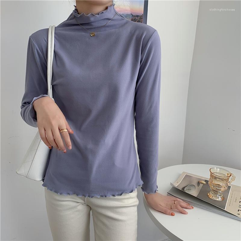 Women's T Shirts Solid Base Shirt Women Half Turtleneck Edible Tree Long Sleeve Tee Femme Spring Autumn White Basic Poleras Mujer, Black
Women's T Shirts Solid Base Shirt Women Half Turtleneck Edible Tree Long Sleeve Tee Femme Spring Autumn White Basic Poleras Mujer, Black