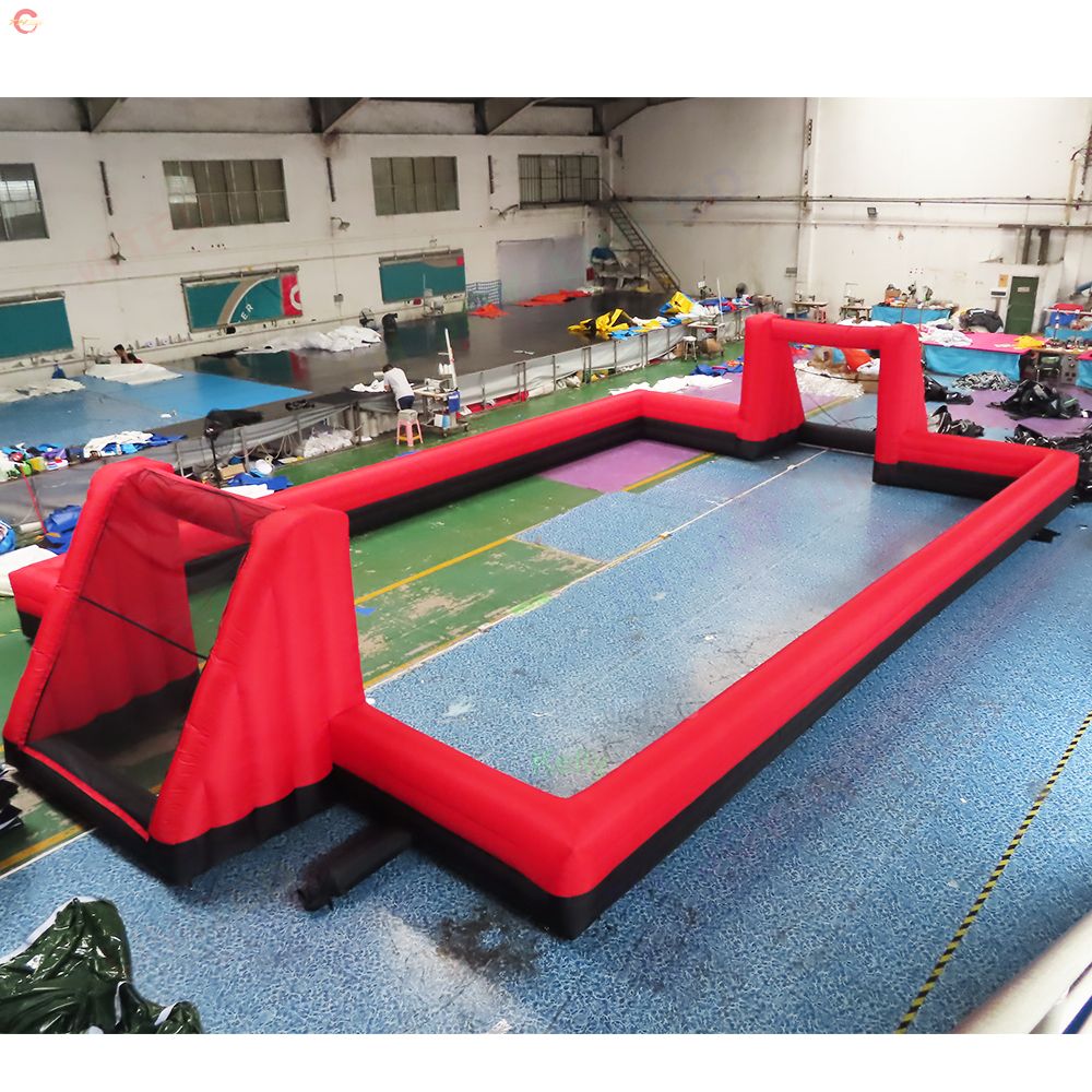 wholesale 20x10m (65x33ft) with blower Free DOor Ship Outdoor Activities giant inflatable football field commercial big soccer fields sport game for s