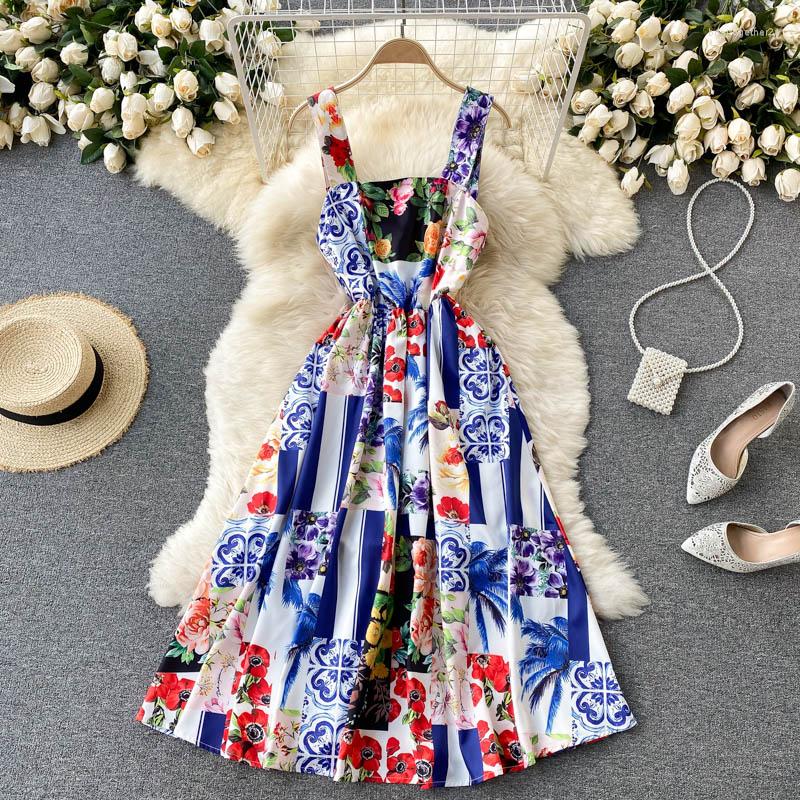 Casual Dresses 2023 Summer Fashion Exquisite Print Party Dress Women's Brand Designer Square Collar Suspender Midi Runway, Blue
Casual Dresses 2023 Summer Fashion Exquisite Print Party Dress Women's Brand Designer Square Collar Suspender Midi Runway, Blue