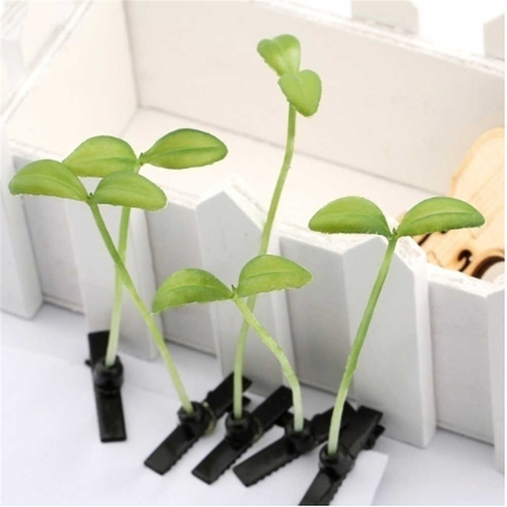 Other 5pcs/set Creative Grass Flower Hair Clips For Girls Funny Bean Sprout Hairpin Cute Party Hair Accessories For Women Headwear