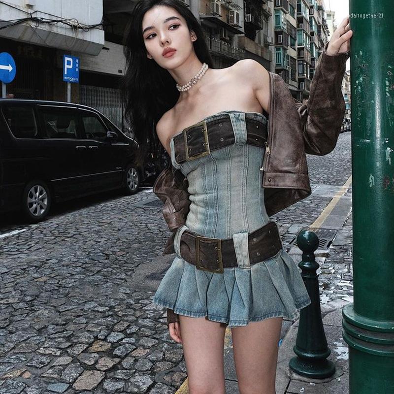 Casual Dresses 2023 Summer Sexy Girl Y2K Style Denim Slim Strapless Vintage Mini Women, Denim blue
Casual Dresses 2023 Summer Sexy Girl Y2K Style Denim Slim Strapless Vintage Mini Women, Denim blue