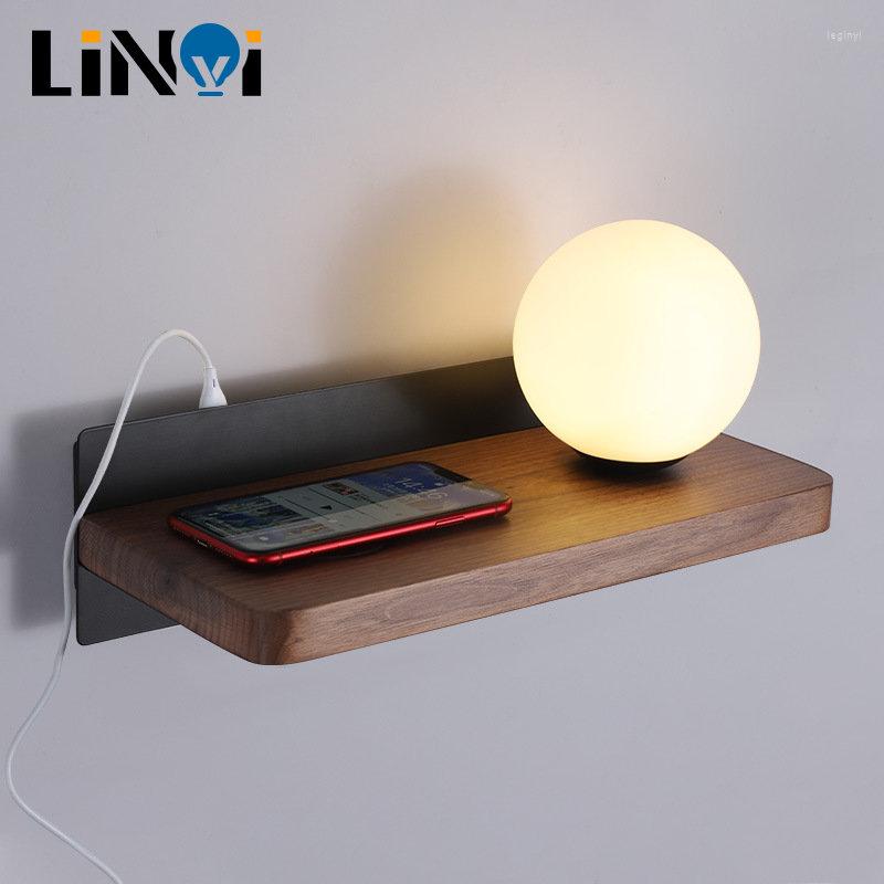 Wall Lamp Wooden Glass Ball Lights Minimalist Bedside USB Port Wireless Charging Multifunctional LED Reading Light
Wall Lamp Wooden Glass Ball Lights Minimalist Bedside USB Port Wireless Charging Multifunctional LED Reading Light