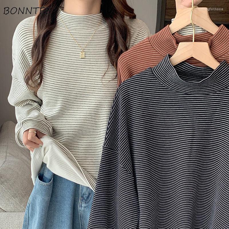 Women' T Shirts Half High Collar T-shirts Women Casual Striped Minimalist Thick Female Fall Loose Clothes Long Sleeve Vintage Tops Korean, 489 black thick
Women' T Shirts Half High Collar T-shirts Women Casual Striped Minimalist Thick Female Fall Loose Clothes Long Sleeve Vintage Tops Korean, 489 black thick