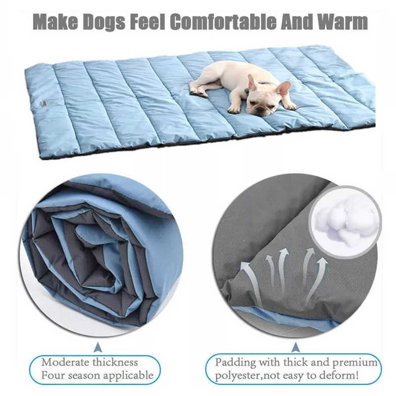 New Big Folded Outdoor Waterproof Sleeping Pad Medium Dog Bed Mat Household Cooling Pets Pad Beds For Large Dogs Easy to Carry