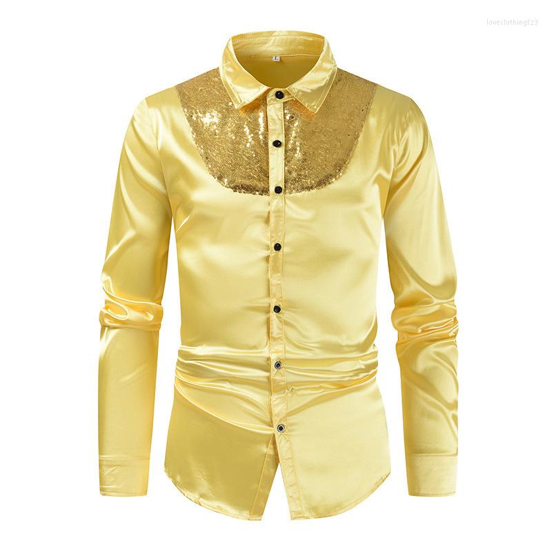 Men's Casual Shirts Men's Solid Color Shirt Loose Oversized Youth Long Sleeved, Gold
Men's Casual Shirts Men's Solid Color Shirt Loose Oversized Youth Long Sleeved, Gold