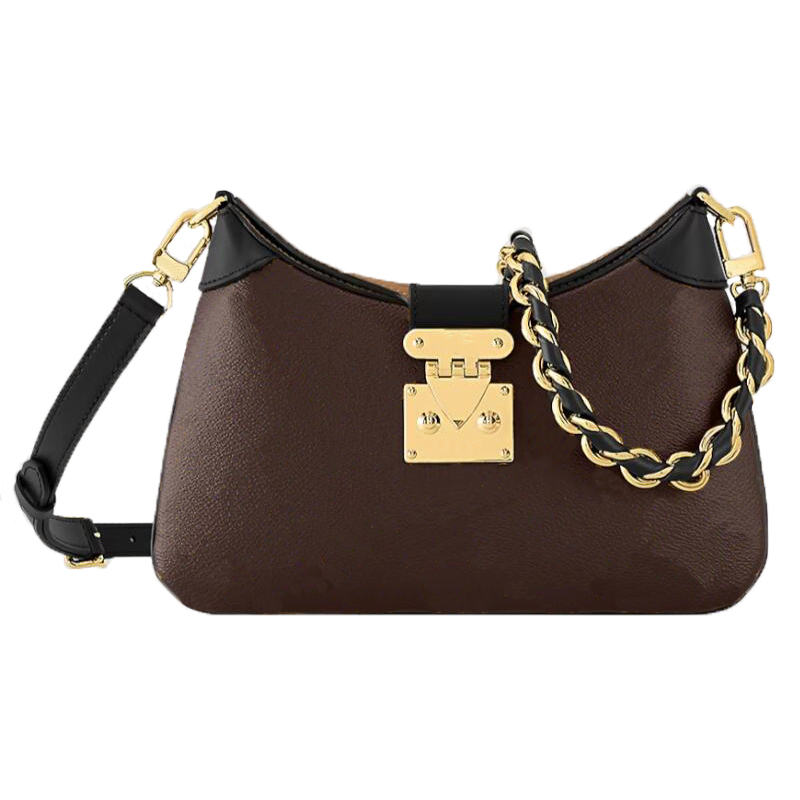Outdoor Cross Body Fashion Women's Bag Classic Logo Woven Chain Handle Design Leather Shoulder Bag with Series Code, Black
Outdoor Cross Body Fashion Women's Bag Classic Logo Woven Chain Handle Design Leather Shoulder Bag with Series Code, Black