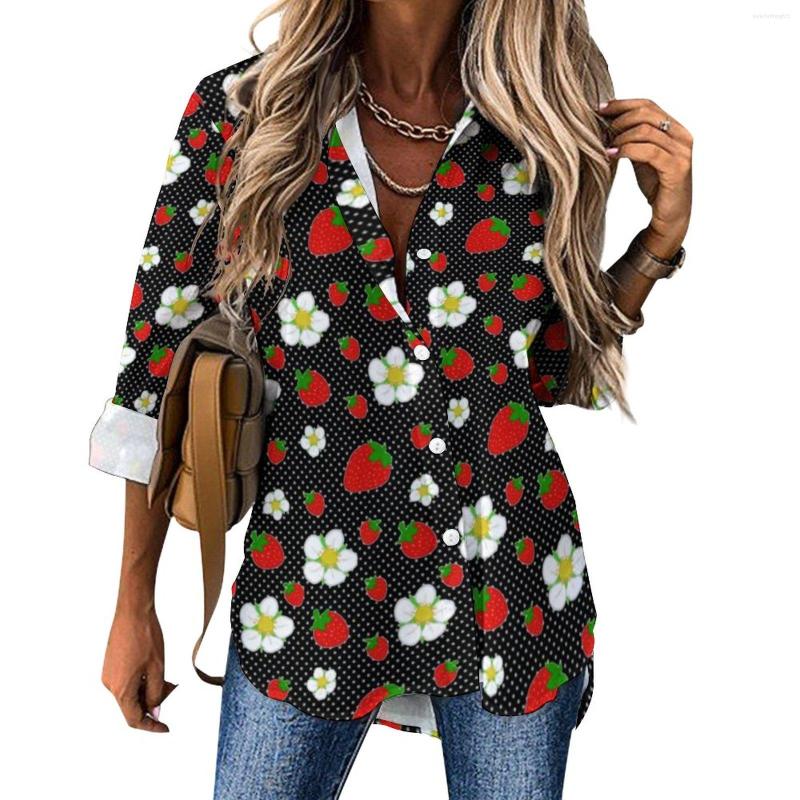 Women' Blouses Fruit Flower Loose Blouse Red Strawberry Dots Print Casual Oversize Women Long Sleeve Pretty Shirt Autumn Pattern Tops, Style
Women' Blouses Fruit Flower Loose Blouse Red Strawberry Dots Print Casual Oversize Women Long Sleeve Pretty Shirt Autumn Pattern Tops, Style