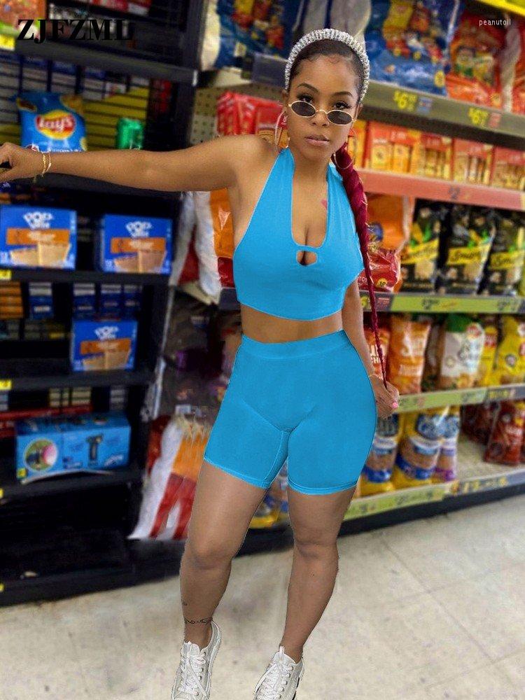 Women' Tracksuits Women 2 Two Piece Matching Sets Casual Halter Neck Backless Crop Tops And Elastic High Waistline Skinny Shorts Pants, Black
Women' Tracksuits Women 2 Two Piece Matching Sets Casual Halter Neck Backless Crop Tops And Elastic High Waistline Skinny Shorts Pants, Black