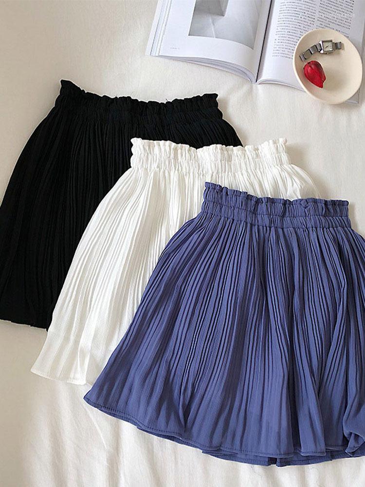 Skirts Solid Chiffon Summer Shorts Skirt Women 2023 Fashion Korean Elastic Waist Pleated Mini Casual Beach Faldas Saias, White
Skirts Solid Chiffon Summer Shorts Skirt Women 2023 Fashion Korean Elastic Waist Pleated Mini Casual Beach Faldas Saias, White