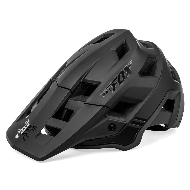Cycling Helmets BATFOX Helmet cycling mens bicycle helmet MTB casco bicicleta Mountain bike ciclismo hombre Matte black helmets 230605