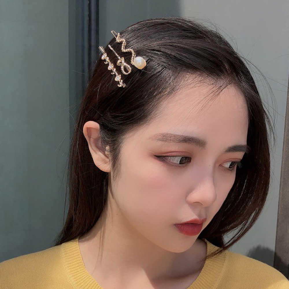 Other 3pcs/Set Flower Metal Hair Clips Elegant Women Gold Rhinestone Bobby Pins Hair Barrettes Weddings Hair Accessories