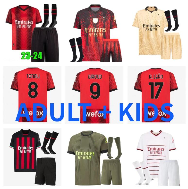 KOCHE IBRAHIMOVIC soccer jerseys 2023 2024 AC MILANS GIROUD TONALI football shirts R. LEAO THEO BRAHIM Adult Men Kids Kit sets 22 23 24 REBIC KETELAERE fourth uniforms
KOCHE IBRAHIMOVIC soccer jerseys 2023 2024 AC MILANS GIROUD TONALI football shirts R. LEAO THEO BRAHIM Adult Men Kids Kit sets 22 23 24 REBIC KETELAERE fourth uniforms