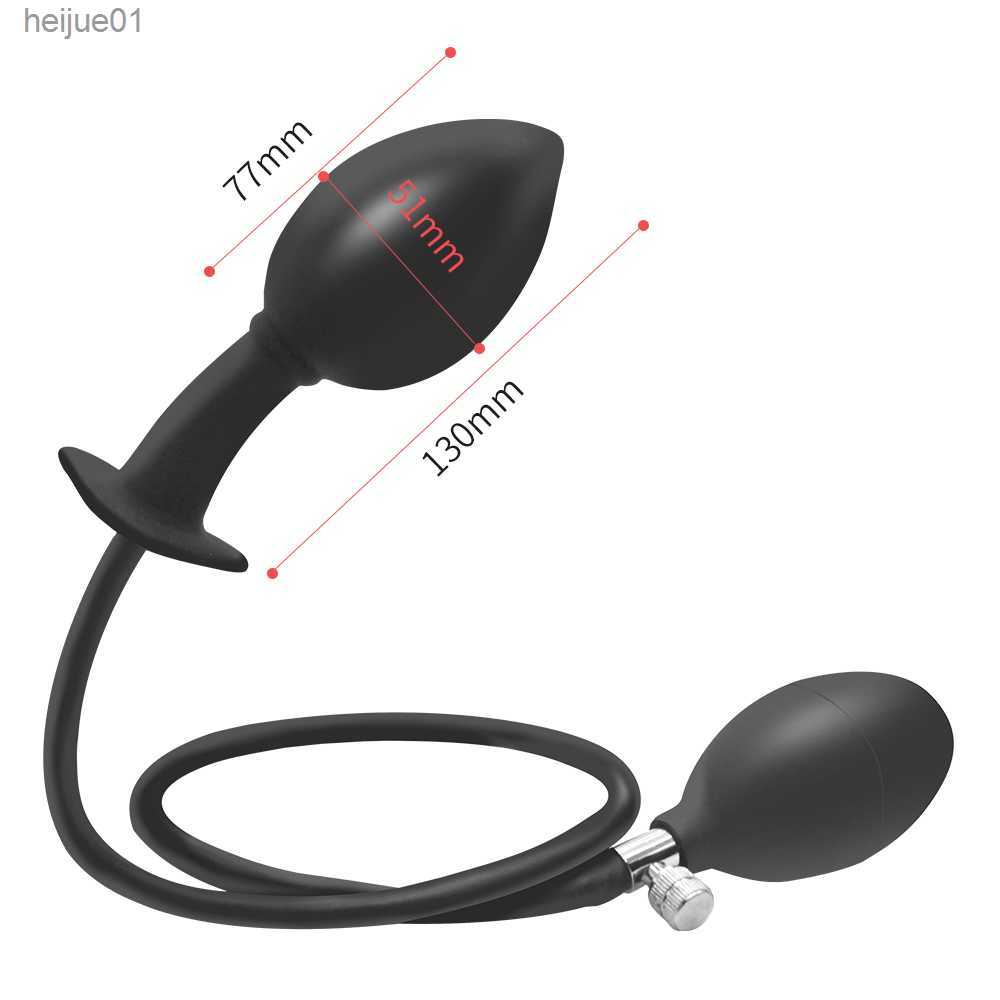 Inflator Silicone Inflatable Anal Plug Extra Large Inflatable Butt Plug pump up anal toys for women man sex toy L230518
