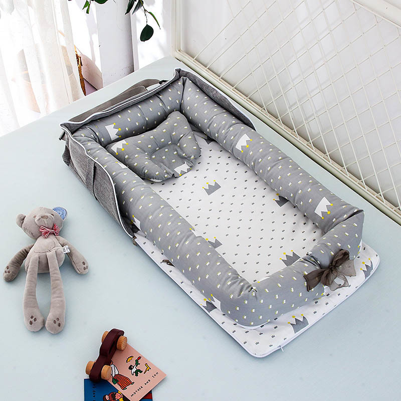 Bed Rails Travel Portable Baby Nest Playpen Bed Cradle born Crib Fence Bed for Kids Baby Bassinet 230606