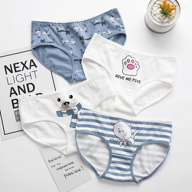Women's Panties Cotton Women's Cute Cartoon Underwear Women Mid-waist Breathable Underpants Girls Student Briefs Lingerie Femme, A02
Women's Panties Cotton Women's Cute Cartoon Underwear Women Mid-waist Breathable Underpants Girls Student Briefs Lingerie Femme, A02