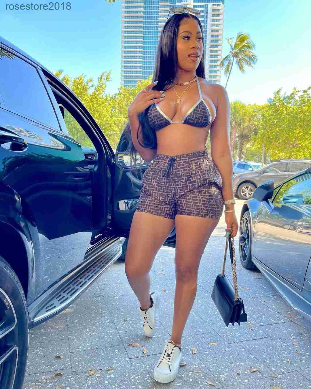 Casual Sporty Two Piece Set Women Summer Sexy Wrapped Chest Slim Tops and Fashion Female casual Shorts, Brown
Casual Sporty Two Piece Set Women Summer Sexy Wrapped Chest Slim Tops and Fashion Female casual Shorts, Brown