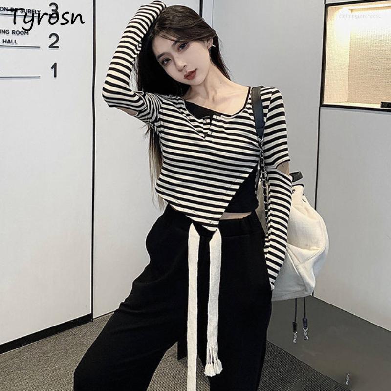 Women' T Shirts T-shirts Women Personality Fake Two Pcs Patchwork Casual Design Slim Sexy Hipster All-match Streetwear Ulzzang Retro Chic, Striped
Women' T Shirts T-shirts Women Personality Fake Two Pcs Patchwork Casual Design Slim Sexy Hipster All-match Streetwear Ulzzang Retro Chic, Striped