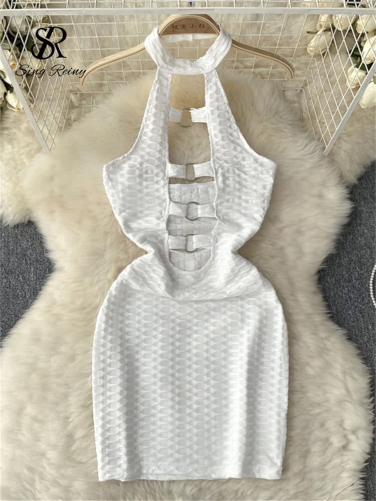 Casual Dresses SINGREINY Women Hollow Out Sexy Bodycon Dress Summer Halter Slim Backless Sundress Fashion Streetwear Elastic Beach Short, White
Casual Dresses SINGREINY Women Hollow Out Sexy Bodycon Dress Summer Halter Slim Backless Sundress Fashion Streetwear Elastic Beach Short, White