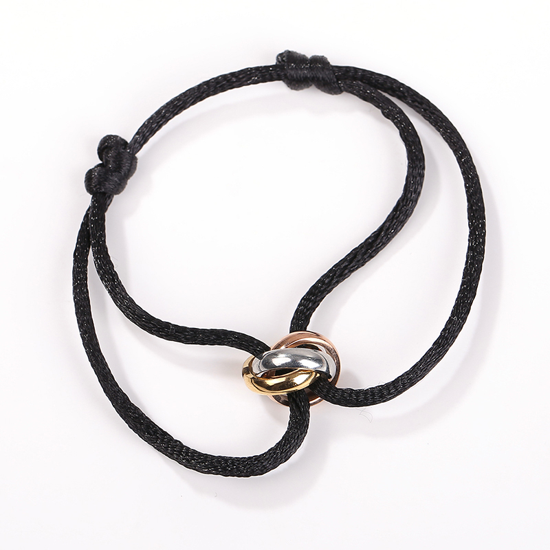 Chain Simple Fashion Unisex Bracelet 3 Metal Buckle Hand Chain Adjustable Men's Rope Bracelet for Women Jewelry Gifts 230605