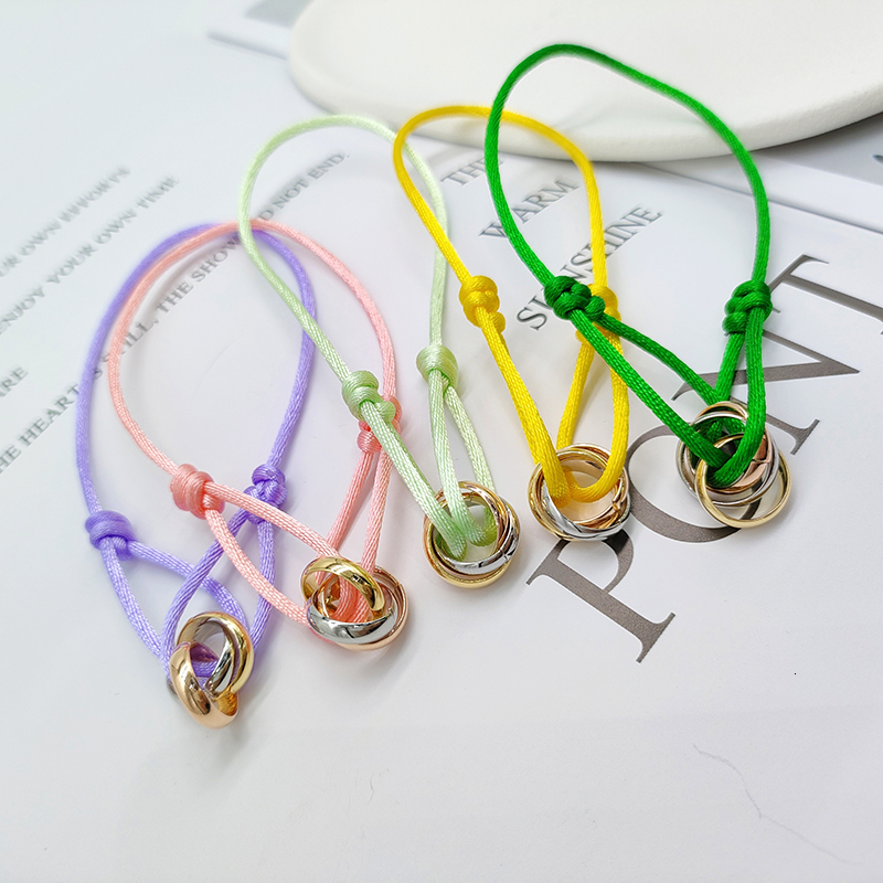 Chain Simple Fashion Unisex Bracelet 3 Metal Buckle Hand Chain Adjustable Men's Rope Bracelet for Women Jewelry Gifts 230605