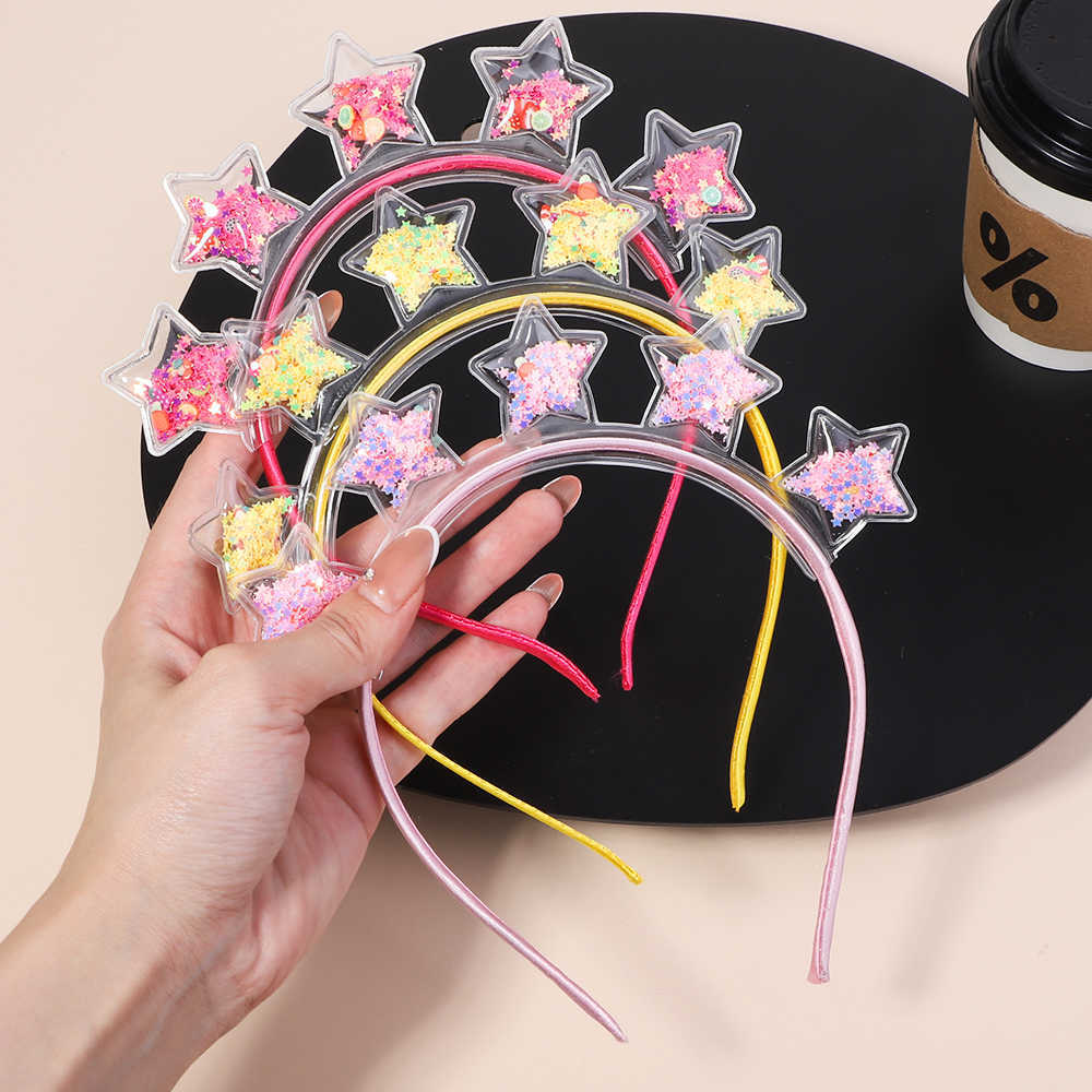 Other Transparent Headbands For Children Kids Girls Fashion Glitter Sequin Teeth Hairbands Bezel Hair Hoops Hair Accessories