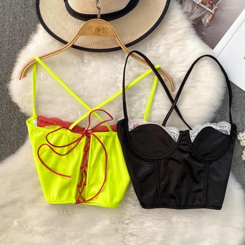 Women's Tanks American Retro Camis For Women Casual Sleeveless Hault Lace-up Spaghetti Strap Corset Crop Tank Tops Femme Skinny Camisole, Yellow
Women's Tanks American Retro Camis For Women Casual Sleeveless Hault Lace-up Spaghetti Strap Corset Crop Tank Tops Femme Skinny Camisole, Yellow