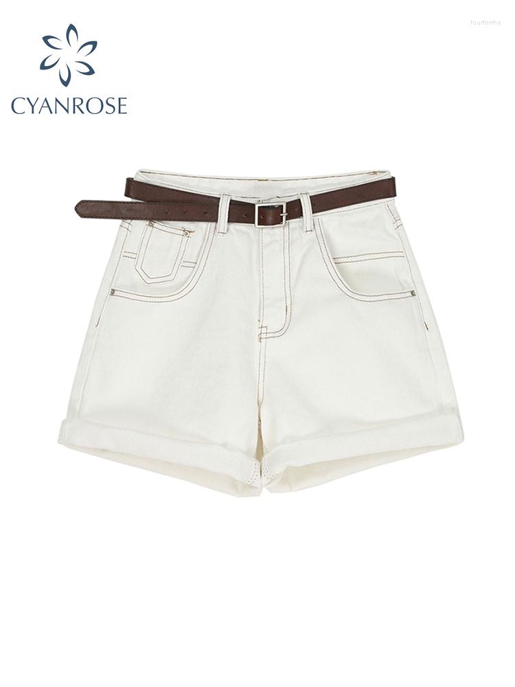 Women' Shorts Women Jeans All Match Sashes Casual Denim Crimping High Waist Slim Wide Leg Short Pant 2023 Summer Female Chic, White
Women' Shorts Women Jeans All Match Sashes Casual Denim Crimping High Waist Slim Wide Leg Short Pant 2023 Summer Female Chic, White