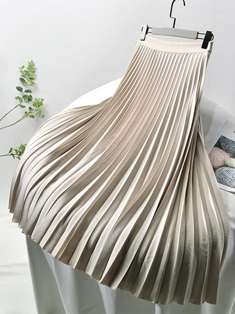 Skirts Brand Designer Women Spring Autumn Elegant Chic Solid Pleated Skirt High Waist Luxury Fashion With Elastic Female, Beige
Skirts Brand Designer Women Spring Autumn Elegant Chic Solid Pleated Skirt High Waist Luxury Fashion With Elastic Female, Beige
