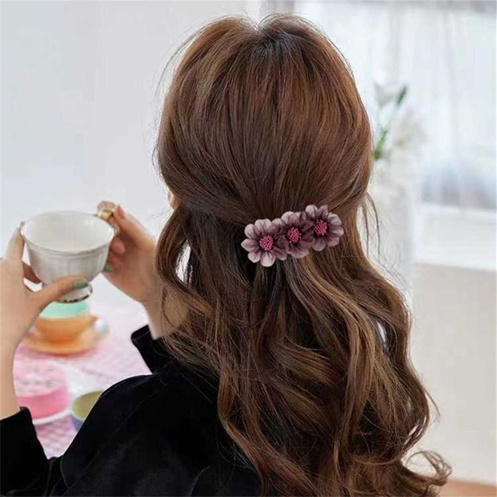Other New Fashion Women Camellia Spring Hair Net Yarn Hairpins Wedding Hairgrip For Girls Barrettes Hair Accessories