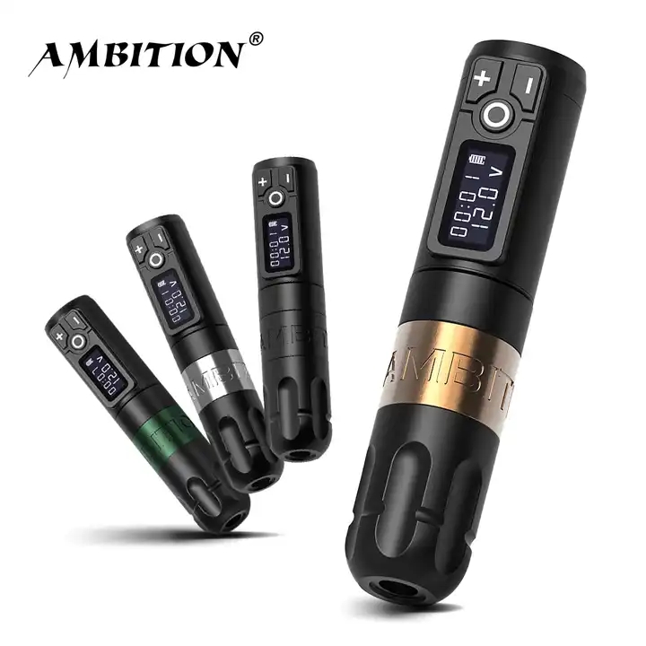 Ambition Soldier Professional Digital Display Electric Tattoo Gun Wireless Rotary Tattoo Pen Machine for Tattoo Artist