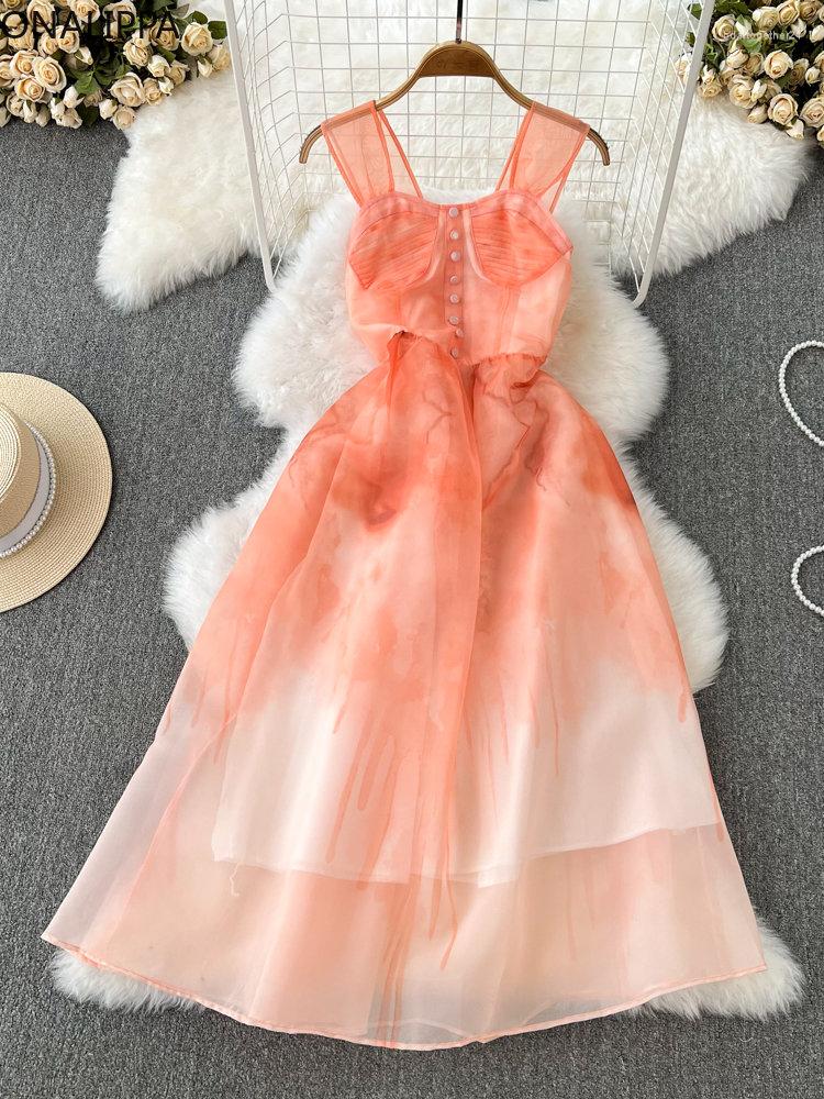 Casual Dresses Onalippa Fairy Wind Gradient Color Sweet Dress French Vintage A Line Suspender Korean High Waist Sleeveless Vestidos, Blue
Casual Dresses Onalippa Fairy Wind Gradient Color Sweet Dress French Vintage A Line Suspender Korean High Waist Sleeveless Vestidos, Blue