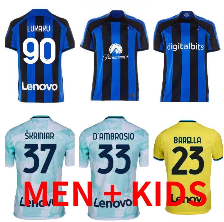 2023 2024 LUKAKU soccer jerseys CORREA DZEKO BARELLA LAUTARO SKRINIAR DE VRIJ 22 23 24 football shirt uniforms men kids kit sets BROZOVIC Inter MilanS 
2023 2024 LUKAKU soccer jerseys CORREA DZEKO BARELLA LAUTARO SKRINIAR DE VRIJ 22 23 24 football shirt uniforms men kids kit sets BROZOVIC Inter MilanS