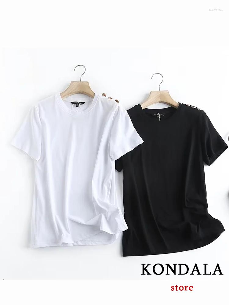 Women's T Shirts KONDALA Chic Solid White Cotton Casual Women T-Shirts Fashion 2023 Summer Loose Sporty Button Short Sleeve Streetwear Mujer
Women's T Shirts KONDALA Chic Solid White Cotton Casual Women T-Shirts Fashion 2023 Summer Loose Sporty Button Short Sleeve Streetwear Mujer
