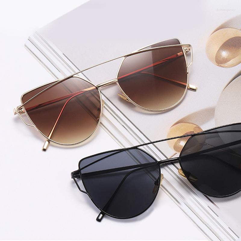 Sunglasses Cat Eye Vintage Rose Gold Mirror Woman's Metal Reflective Flat Lens Tourism Multi-color Gafas
Sunglasses Cat Eye Vintage Rose Gold Mirror Woman's Metal Reflective Flat Lens Tourism Multi-color Gafas