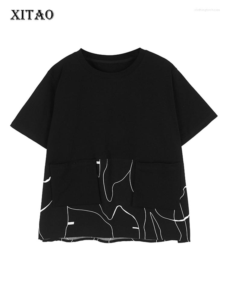 Women's T Shirts XITAO Women Patchwork Casual T-Shirts Personality Fashion Loose O-neck Short Sleeve Korea 2023 Summer HQQ0258, Black hqq0258
Women's T Shirts XITAO Women Patchwork Casual T-Shirts Personality Fashion Loose O-neck Short Sleeve Korea 2023 Summer HQQ0258, Black hqq0258