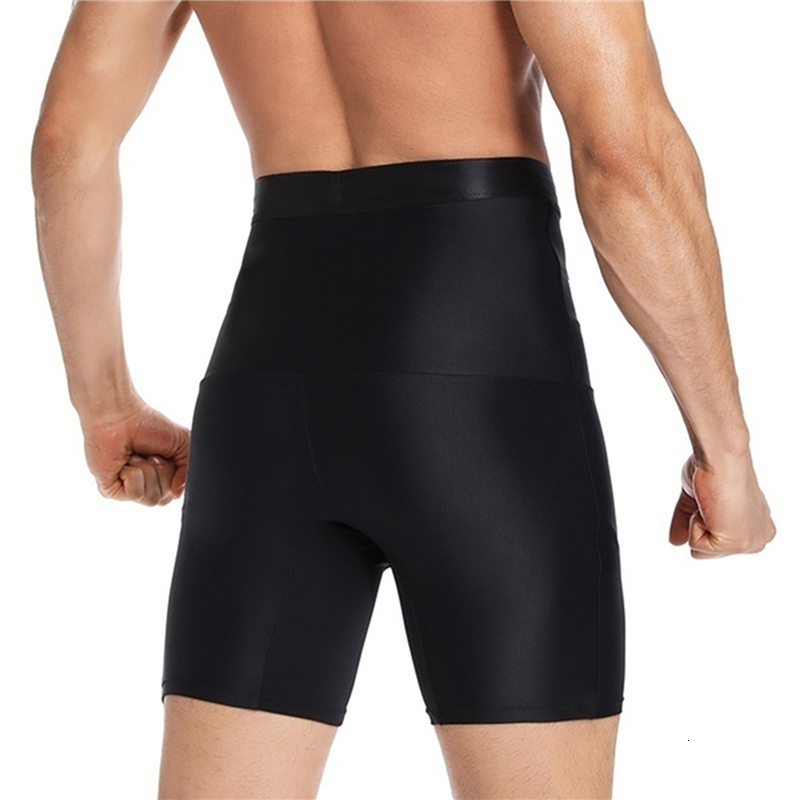 Men's Body Shapers Men Body Shaper Waist Trainer Slimming Shorts High Waist Shapewear Modeling Panties Boxer Briefs Stretch Tummy Control Underwe