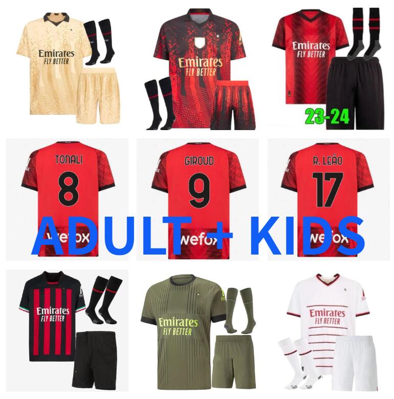 2023 2024 IBRAHIMOVIC GIROUD Soccer Jerseys 22 23 24 THEO BRAHIM TONALI ROMAGNOLI R.LEAO S.CASTILLEJO SAELEMAEKERS Football Shirt AC MILANS uniform Men kids kit
2023 2024 IBRAHIMOVIC GIROUD Soccer Jerseys 22 23 24 THEO BRAHIM TONALI ROMAGNOLI R.LEAO S.CASTILLEJO SAELEMAEKERS Football Shirt AC MILANS uniform Men kids kit