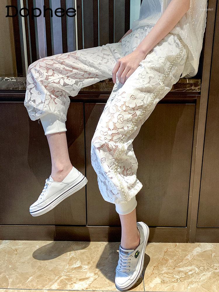 Women's Pants 2023 Summer Fashion Beaded Refined Handmade Lace Patchwork Casual Korean Slim Fit Sweet Crocheted White Cropped, Black
Women's Pants 2023 Summer Fashion Beaded Refined Handmade Lace Patchwork Casual Korean Slim Fit Sweet Crocheted White Cropped, Black