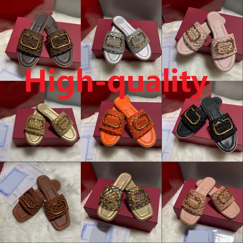 Quality High Lady Slipper Luxury Designer summer fashion ladies Beach Casual shoe fashion woman Comfortable Embroidery Woven V-buckle flat bottom slippers Sandal, No shoes
Quality High Lady Slipper Luxury Designer summer fashion ladies Beach Casual shoe fashion woman Comfortable Embroidery Woven V-buckle flat bottom slippers Sandal, No shoes