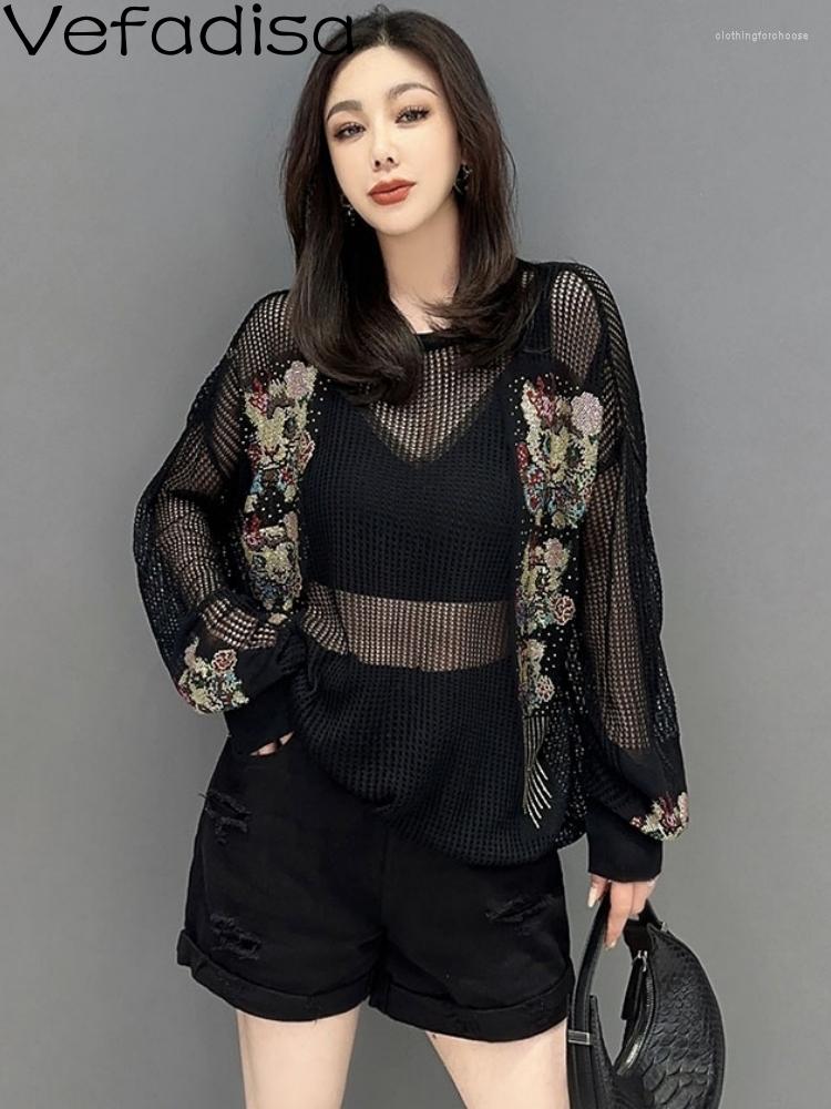 Women's T Shirts Vefadisa 2023 Summer Hollow Women Black T-shirt Fashion Sunscreen Personalized Solid Color Girl Print Short Sleeve ZY1312
Women's T Shirts Vefadisa 2023 Summer Hollow Women Black T-shirt Fashion Sunscreen Personalized Solid Color Girl Print Short Sleeve ZY1312