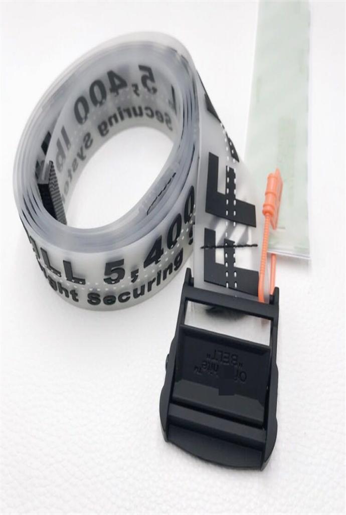 

2020 Brand white belt for men transparent off belt industrial ribbon INS super joker high street men popular logo5656389, Multi