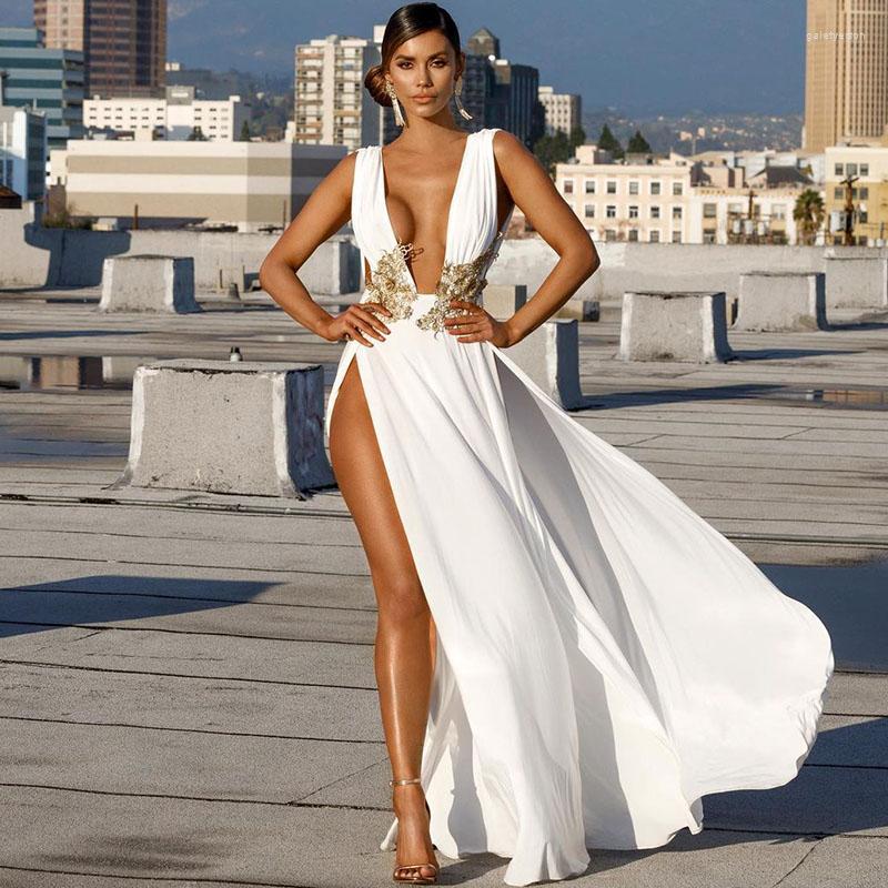 Casual Dresses Sexy Deep V-neck Embroidery High Slit Maxi Dress Women Elegant Evening Wedding Sleeveless Backless Party Long Robe Femme, Black
Casual Dresses Sexy Deep V-neck Embroidery High Slit Maxi Dress Women Elegant Evening Wedding Sleeveless Backless Party Long Robe Femme, Black