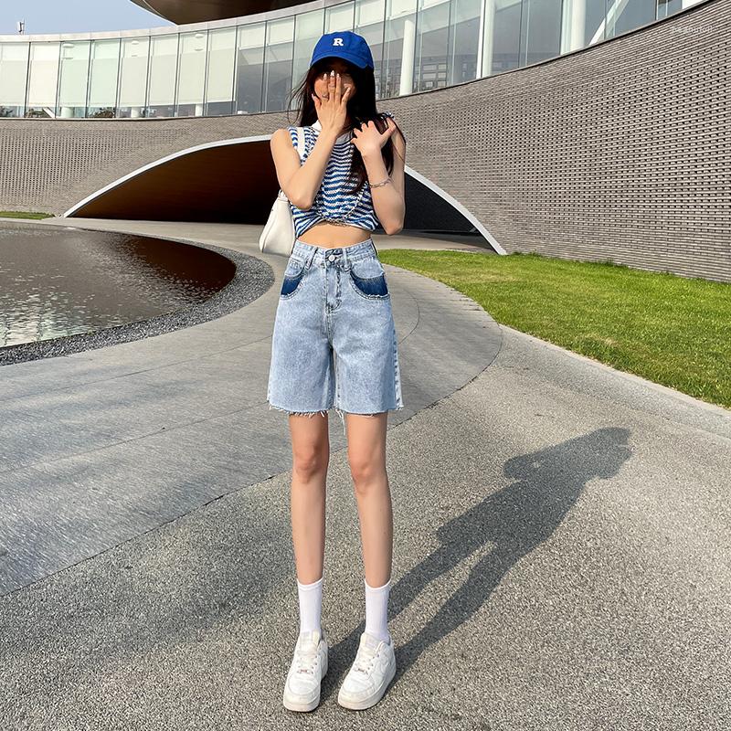 Women's Jeans Summer Stitching Contrast Color Women's Five-point Pants High Waist Loose All-match Woolen, Light blue
Women's Jeans Summer Stitching Contrast Color Women's Five-point Pants High Waist Loose All-match Woolen, Light blue