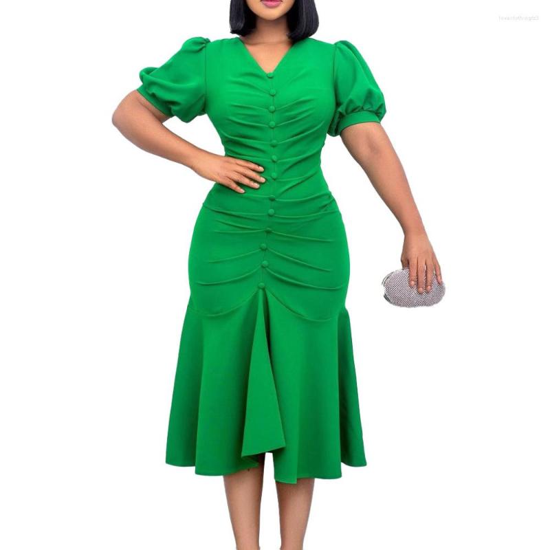 Party Dresses Plus Size Elegant Women Summer V-Neck Mid-Calf Pencil Dress Fashion Casual Folds Office Lady Clothes, Black
Party Dresses Plus Size Elegant Women Summer V-Neck Mid-Calf Pencil Dress Fashion Casual Folds Office Lady Clothes, Black