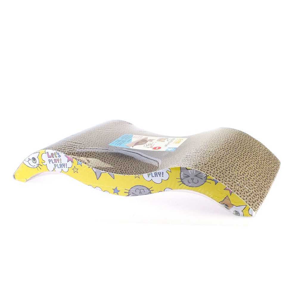 New Corrugated Paper Cat Scratcher Catnip Scratch Pad Mat Kitten Scratching For Cats Cat Scratcher Pet Game Toys Pet Supplies LY0003