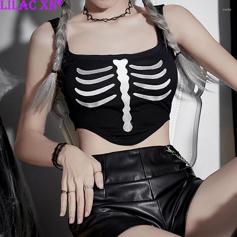 Women' Tanks Gothic Rib Print Bandage Tank Tops Y2K Sexy Black Backless Slim Corset Crop Camis Vintage Women Summer Streetwear
Women' Tanks Gothic Rib Print Bandage Tank Tops Y2K Sexy Black Backless Slim Corset Crop Camis Vintage Women Summer Streetwear