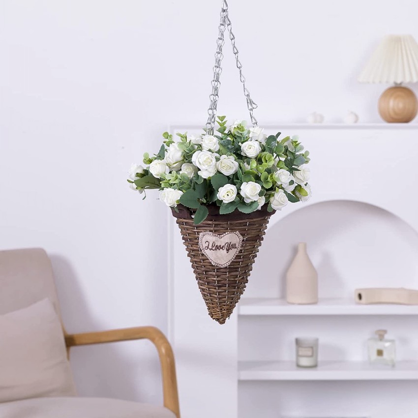 Artificial Flower Silk Rose white Eucalyptus leaves Peony Bouquet Fake Flower for Wedding Table Party Vase Home Decor