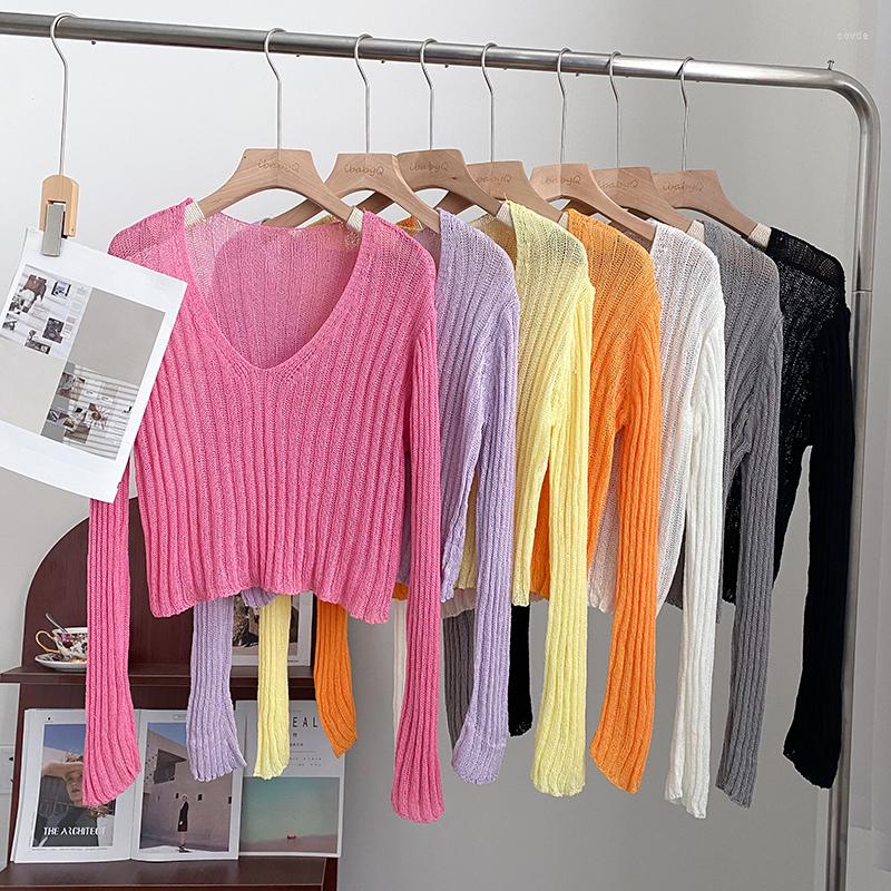Women's Sweaters Summer V-neck Loose Slim Long-sleeved Short Knitted Sweater Blouse Women's 2023 Spring And Sweet, Purple
Women's Sweaters Summer V-neck Loose Slim Long-sleeved Short Knitted Sweater Blouse Women's 2023 Spring And Sweet, Purple
